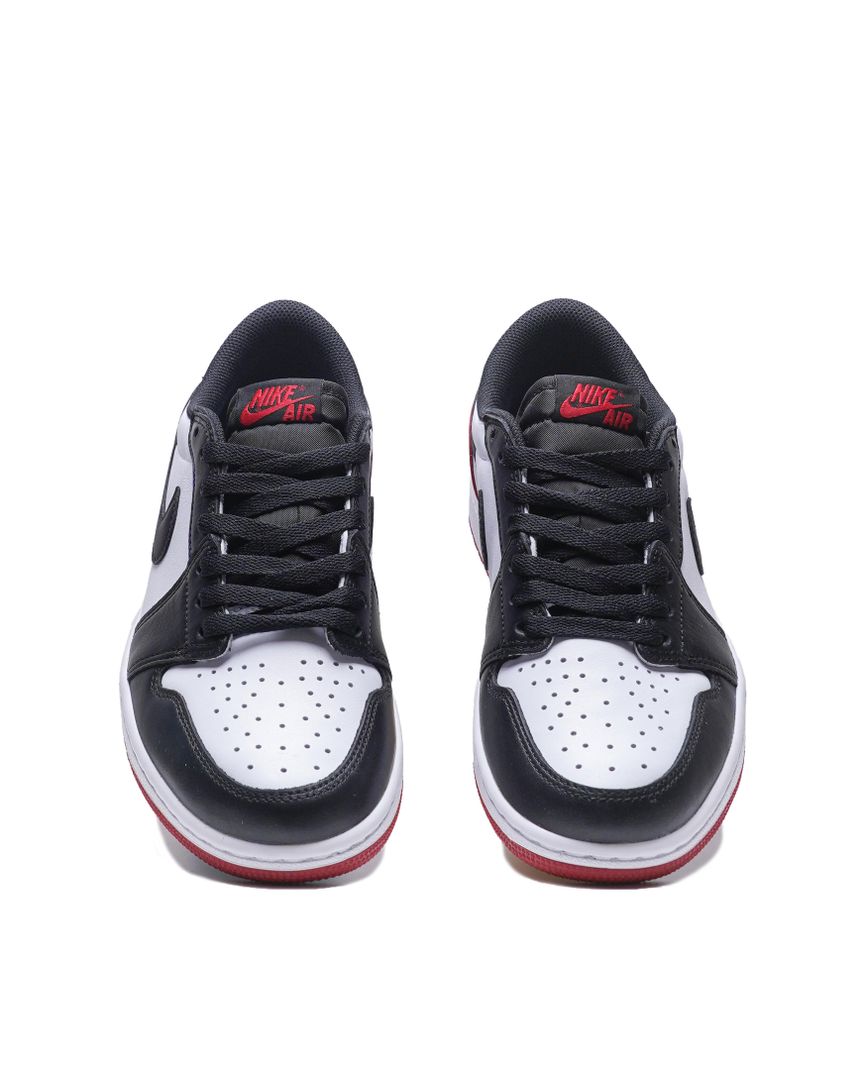 Sepatu Pria Wanita Unisex Air Jordan 1 Retro Low OG Black Toe (2023) White/Black/Varsity Red - 14196