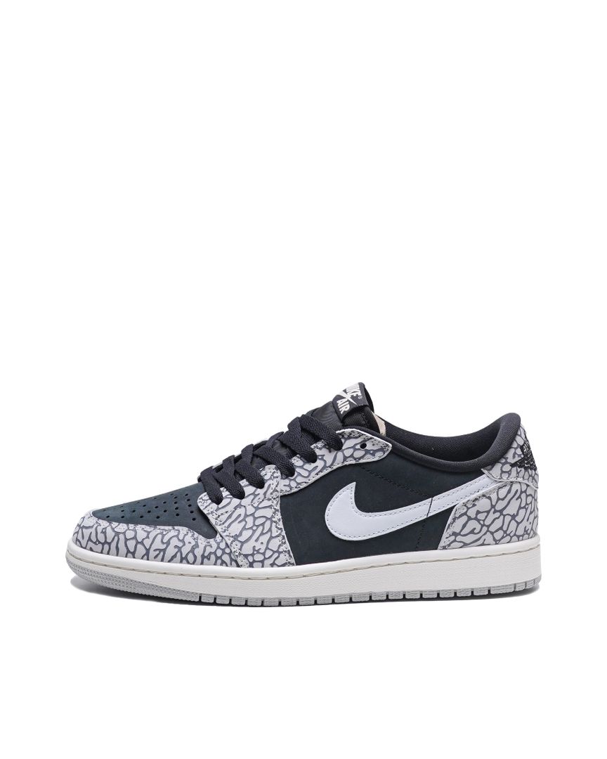 Sepatu Pria Air Jordan 1 Retro Low OG Black Cement Black/Muslin/Tech Grey/White/Sail - 14168