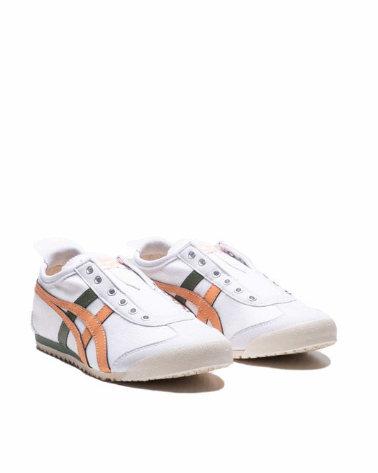 Sepatu Wanita Onitsuka Tiger Mexico 66 Slip On-White/Orange/Green-14094