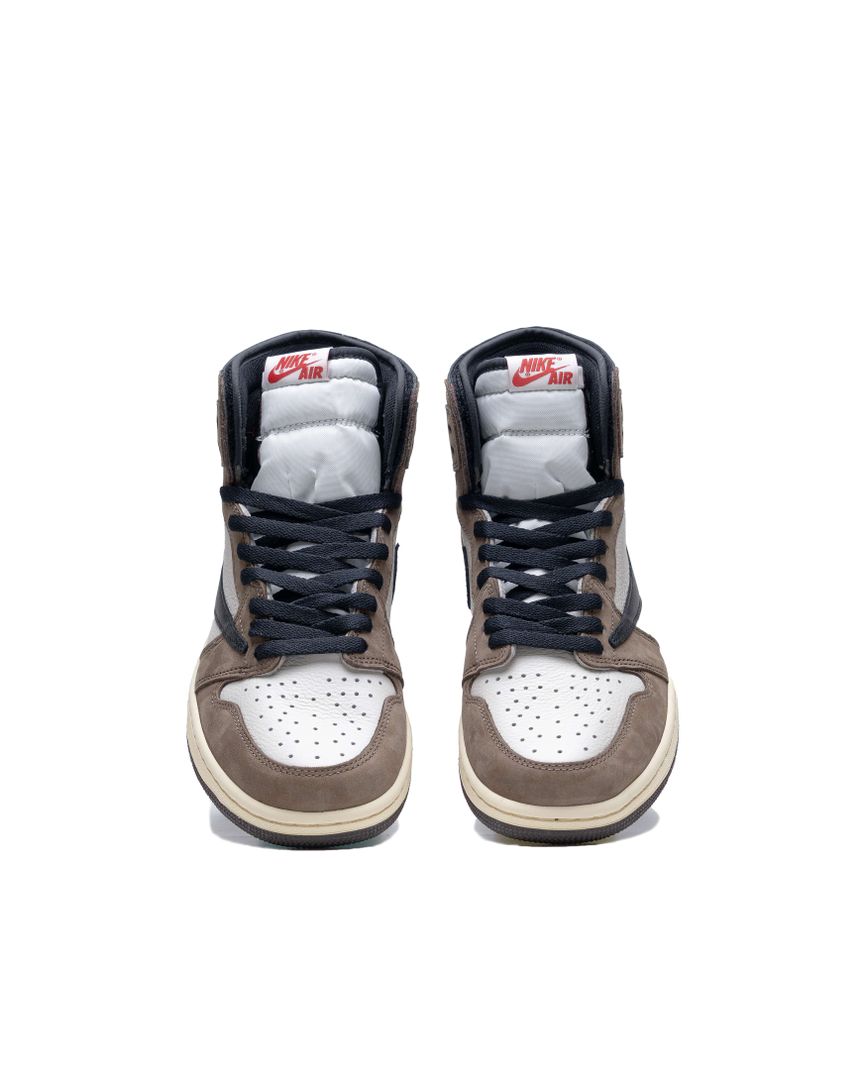 Sepatu Pria Jordan 1 Retro High Travis Scot - SAIL BLACK DARK MOCHA - 13533