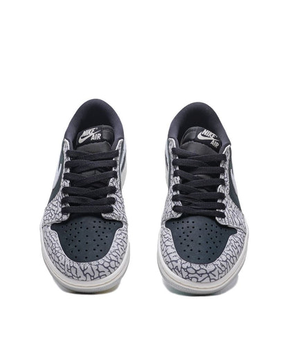 Sepatu Pria Air Jordan 1 Retro Low OG Black Cement Black/Muslin/Tech Grey/White/Sail - 14168