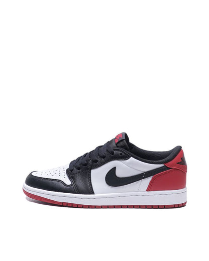 Sepatu Pria Wanita Unisex Air Jordan 1 Retro Low OG Black Toe (2023) White/Black/Varsity Red - 14196