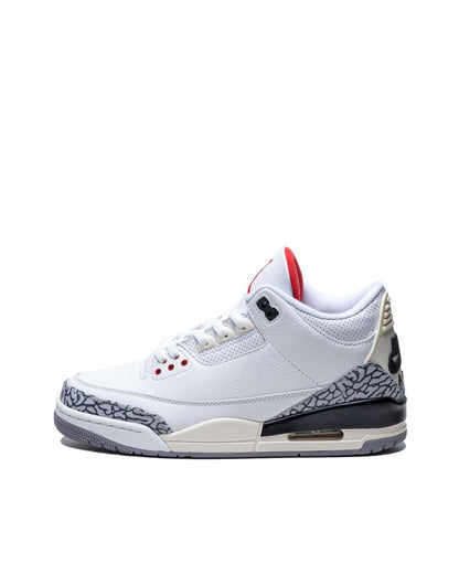 Sepatu Pria Jordan 3 Retro White Cement Reimagined Summit White Fire Red - Black Cement Grey - 14167