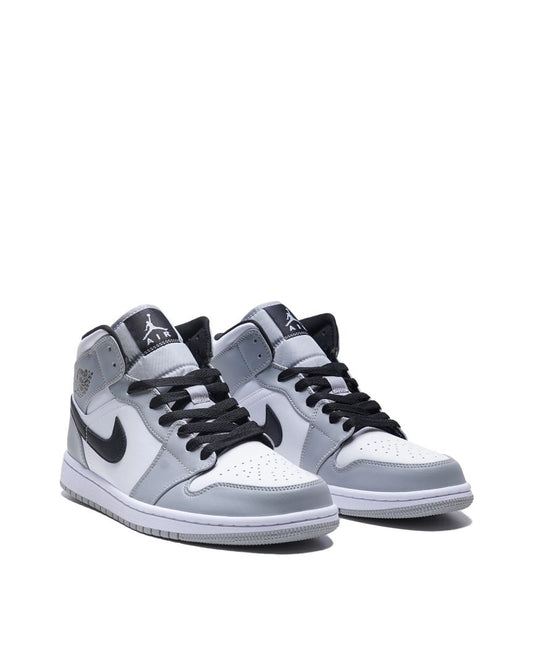 Sepatu Pria Jordan 1 Mid Light Smoke Grey - Light Smoke Grey Black White 136850091A