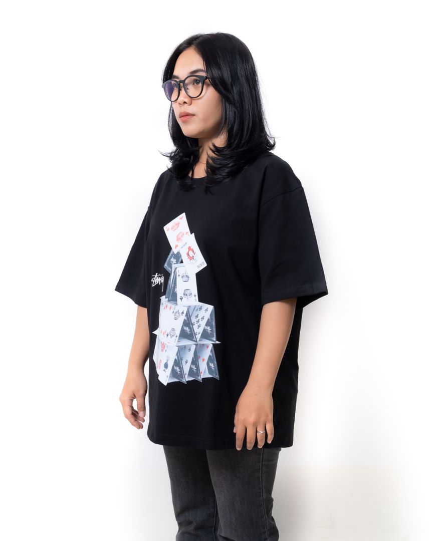 Baju  Stussy House Of Card Black - 62858