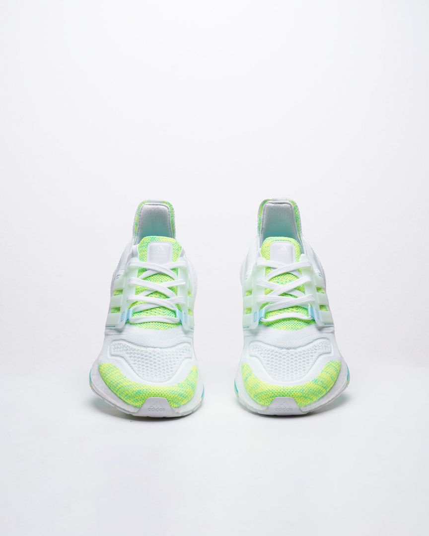 Sepatu Wanita Adidas Ultra Boost 22 White Bliss Blue Solar Green (14054)