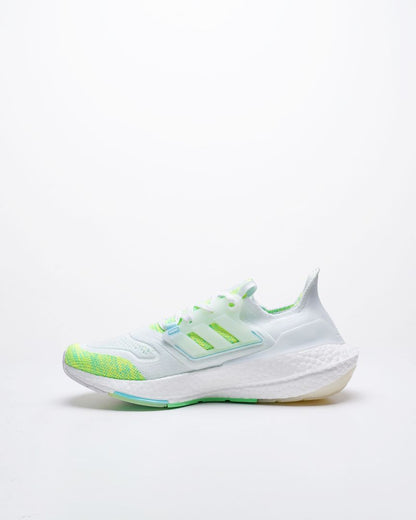 Sepatu Wanita Adidas Ultra Boost 22 White Bliss Blue Solar Green (14054)