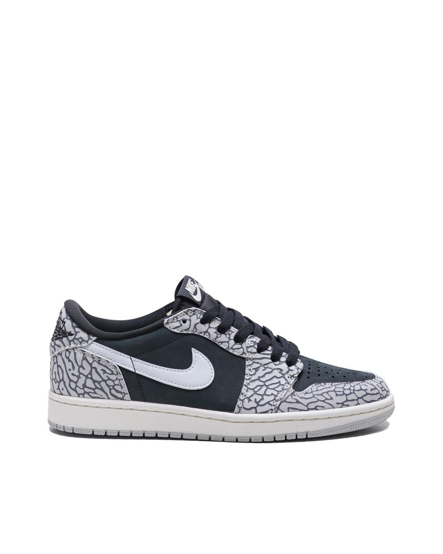 Sepatu Pria Air Jordan 1 Retro Low OG Black Cement Black/Muslin/Tech Grey/White/Sail - 14168