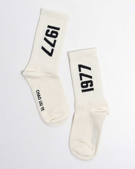 Kaus Kaki 1977 Sock Long - White - 50004