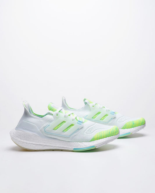 Sepatu Wanita Adidas Ultra Boost 22 White Bliss Blue Solar Green (14054)