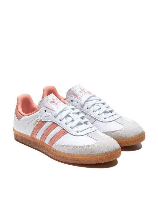 Sepatu Wanita Adidas Samba OG White Wonder Clay Gum (Women's) - 14303