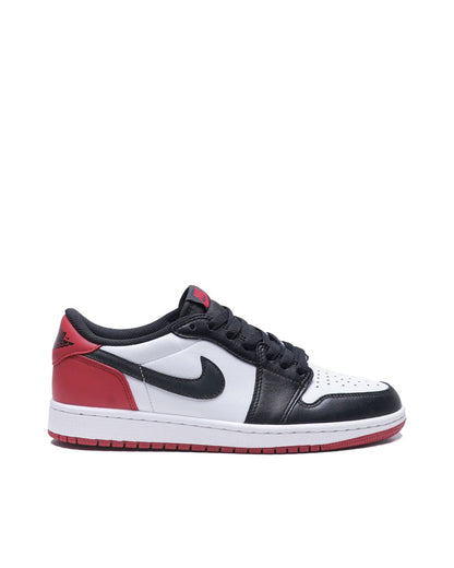 Sepatu Pria Wanita Unisex Air Jordan 1 Retro Low OG Black Toe (2023) White/Black/Varsity Red - 14196