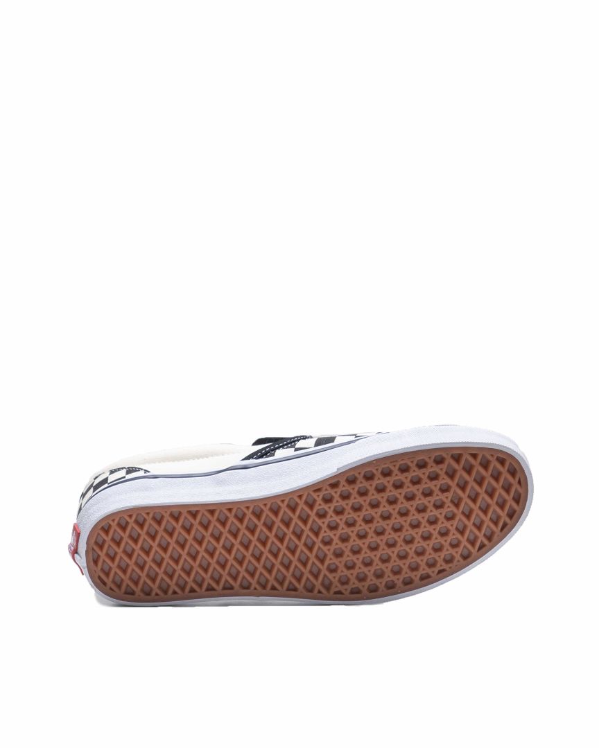 Sepatu Vans Checker boards Slip On - Black And White - 13404