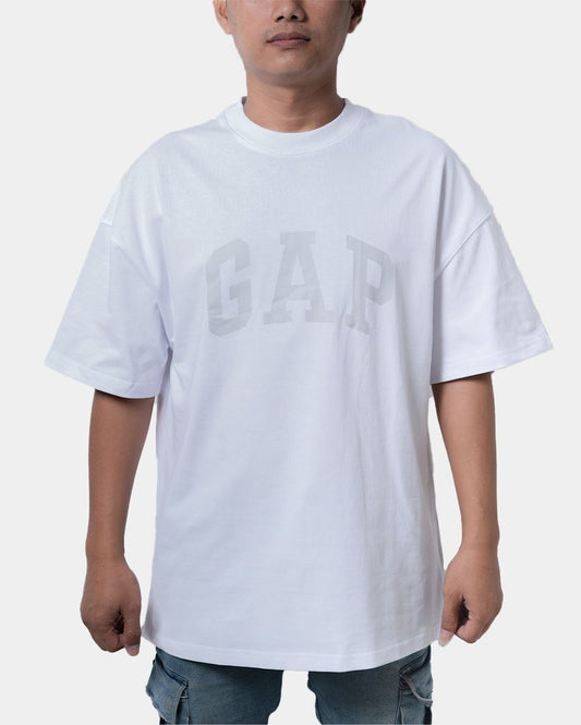 Baju Kaos Pria Yeezy Gap Engineered by Balenciaga Dove 3/4 Sleeve Tee White - 62776