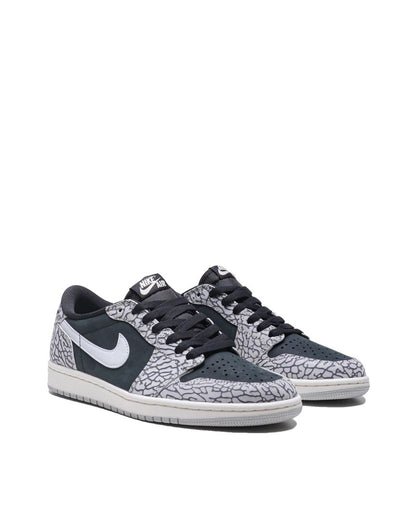 Sepatu Pria Air Jordan 1 Retro Low OG Black Cement Black/Muslin/Tech Grey/White/Sail - 14168