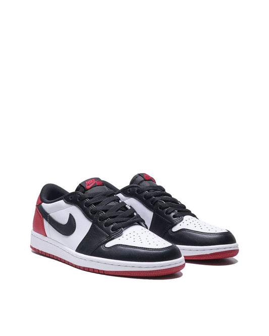 Sepatu Pria Wanita Unisex Air Jordan 1 Retro Low OG Black Toe (2023) White/Black/Varsity Red - 14196