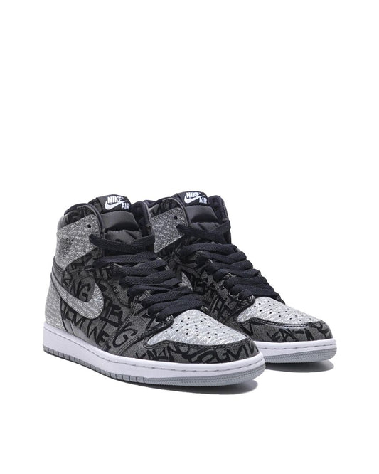 Sepatu Pria Air Jordan 1 High OG Rebellionaire-Black/White-Particle Grey - 13955